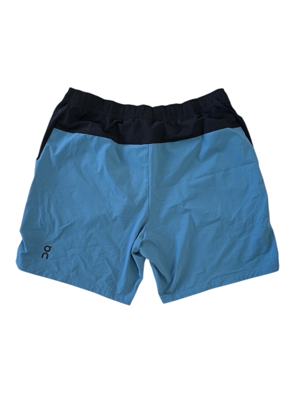 On Running Blue and Black Men's Performance Running Shorts - Picture 2 of 3